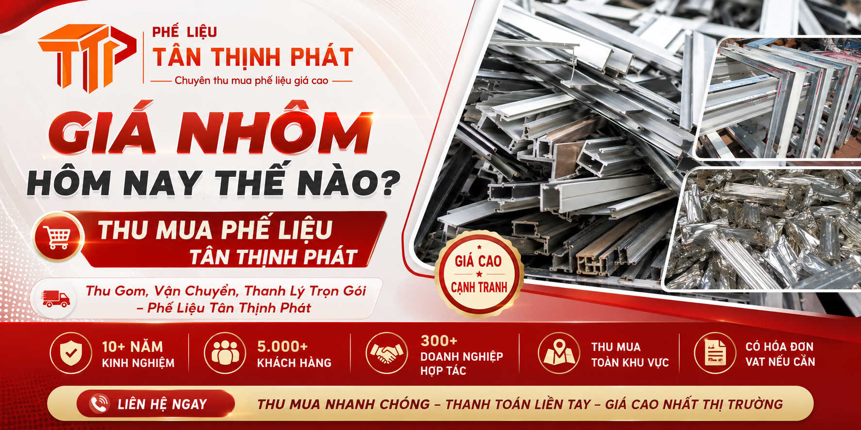 Giá Nhôm Hôm Nay Thế Nào? Cập Nhật Giá Thu Mua Nhôm Mới Nhất | Phế Liệu Tân Thịnh Phát