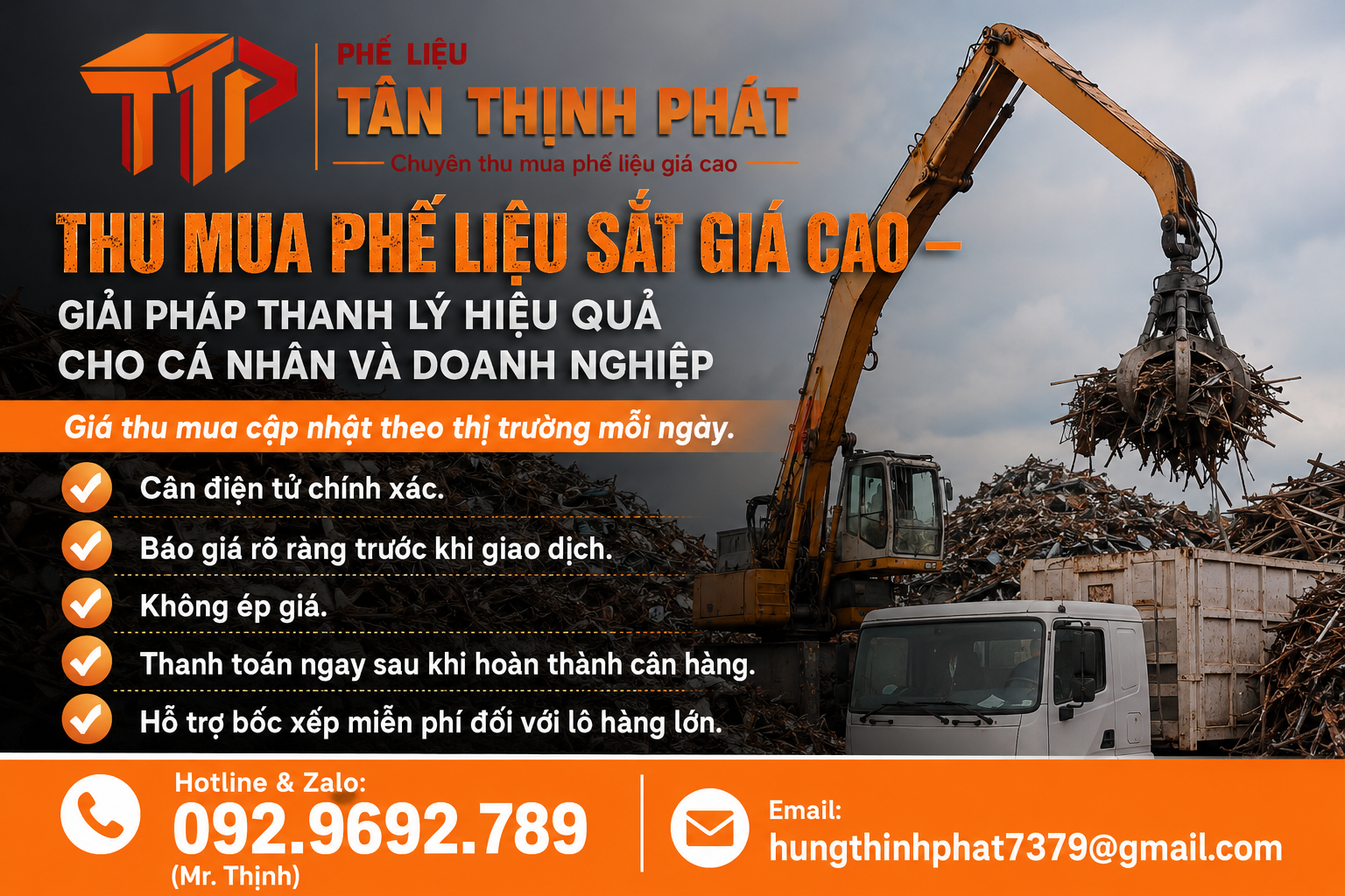 Thu Mua Phế Liệu Sắt Giá Cao Tận Nơi | Phế Liệu Thịnh Phát Uy Tín Toàn Quốc