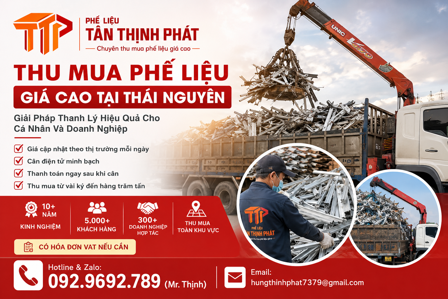 Thu Mua Phế Liệu Giá Cao Tại Thái Nguyên | Phế Liệu Tân Thịnh Phát Uy Tín, Thu Mua Tận Nơi