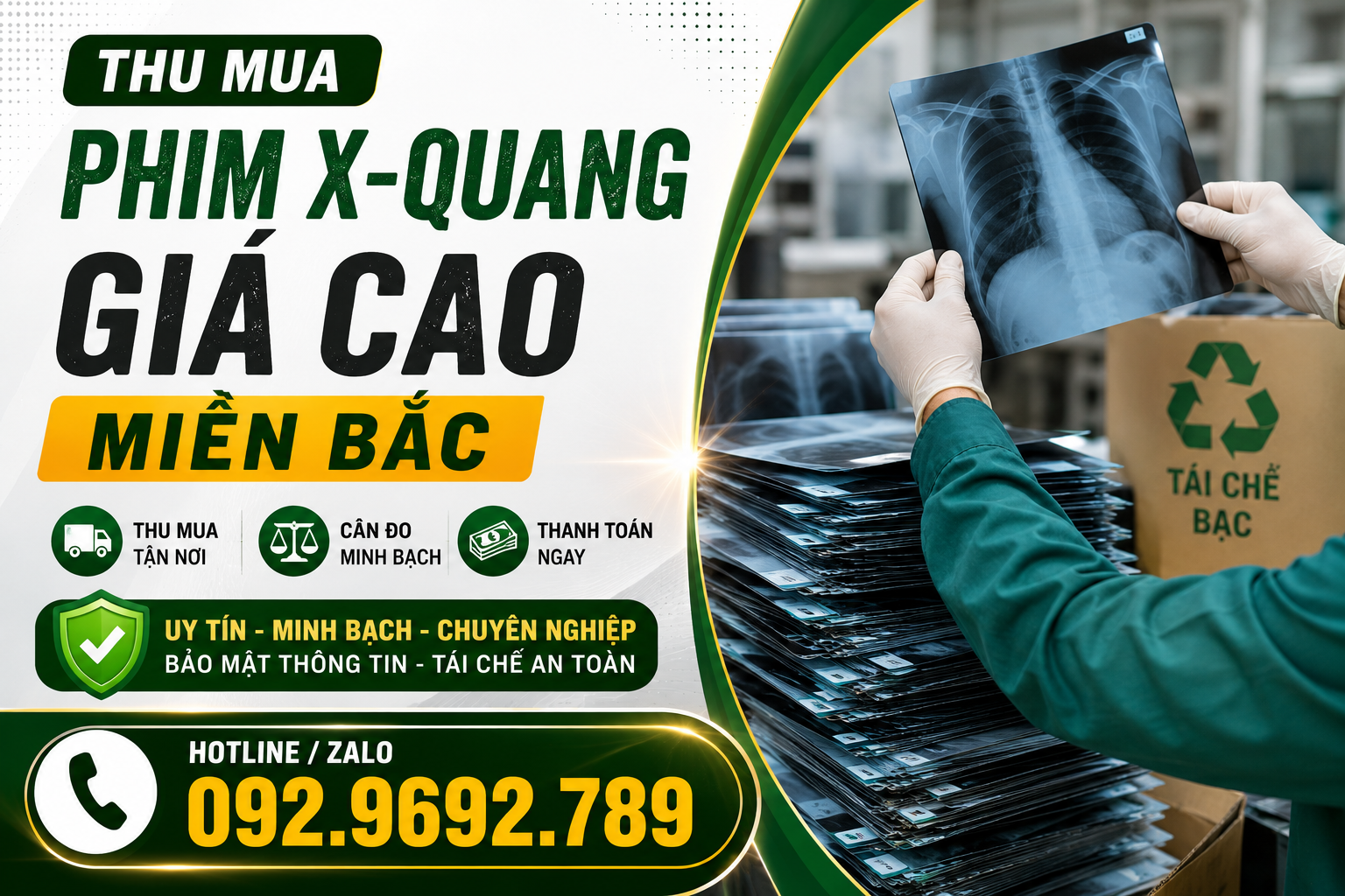Thu Mua Phim X-Quang Giá Cao Miền Bắc | Thu Mua Tận Nơi - Phế Liệu Tân Thịnh Phát