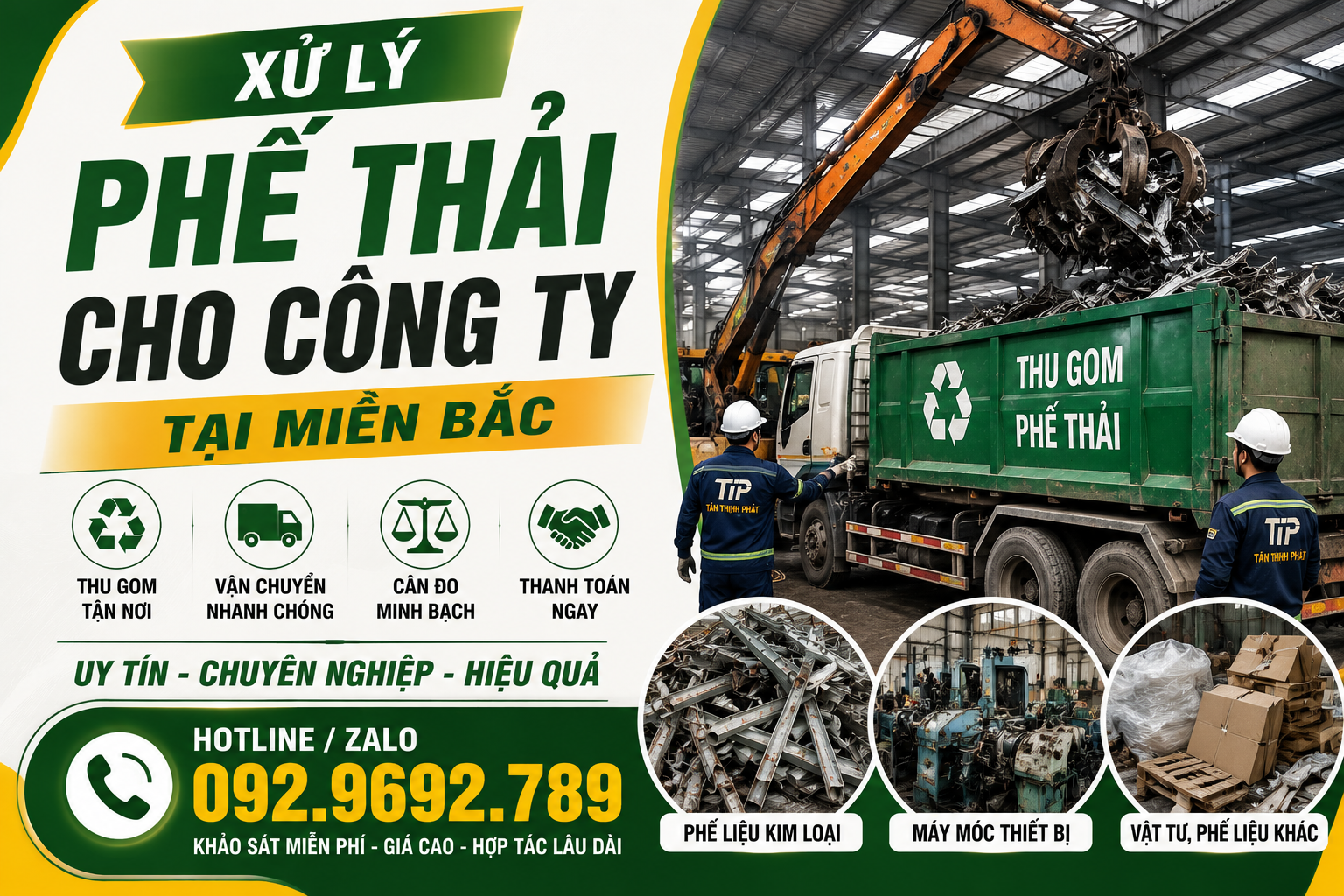 Xử Lý Phế Thải Cho Công Ty Tại Miền Bắc – Giải Pháp Thu Gom Và Thanh Lý Hiệu Quả Cho Doanh Nghiệp