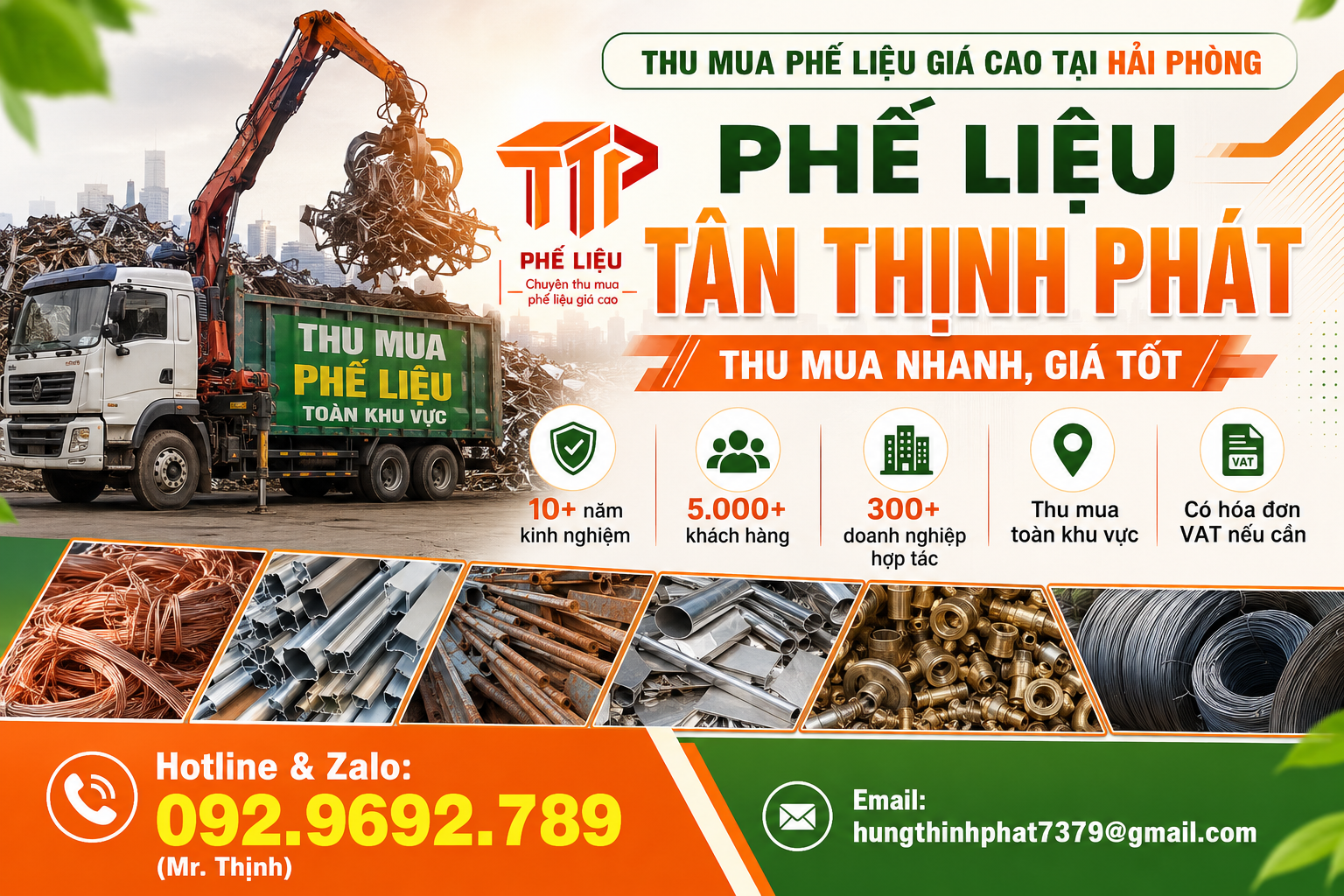 Thu Mua Phế Liệu Giá Cao Tại Hải Phòng | Phế Liệu Tân Thịnh Phát Thu Mua Nhanh, Giá Tốt
