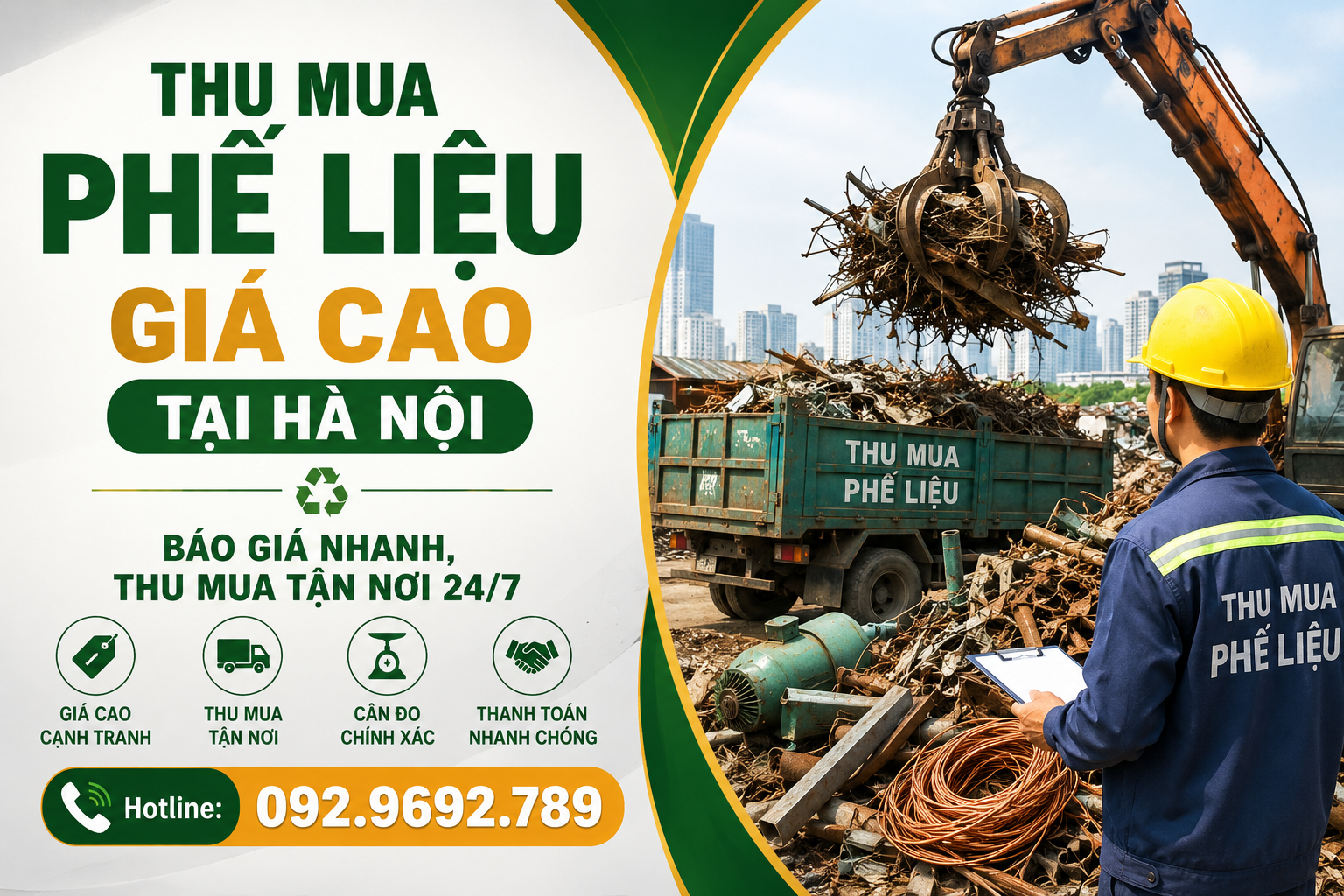 Thu Mua Phế Liệu Giá Cao Tại Hà Nội | Thu Mua Tận Nơi, Báo Giá Nhanh - Phế Liệu Tân Thịnh Phát