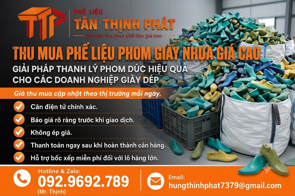 Dịch vụ thu mua phom giày nhựa cũ tại miền Bắc