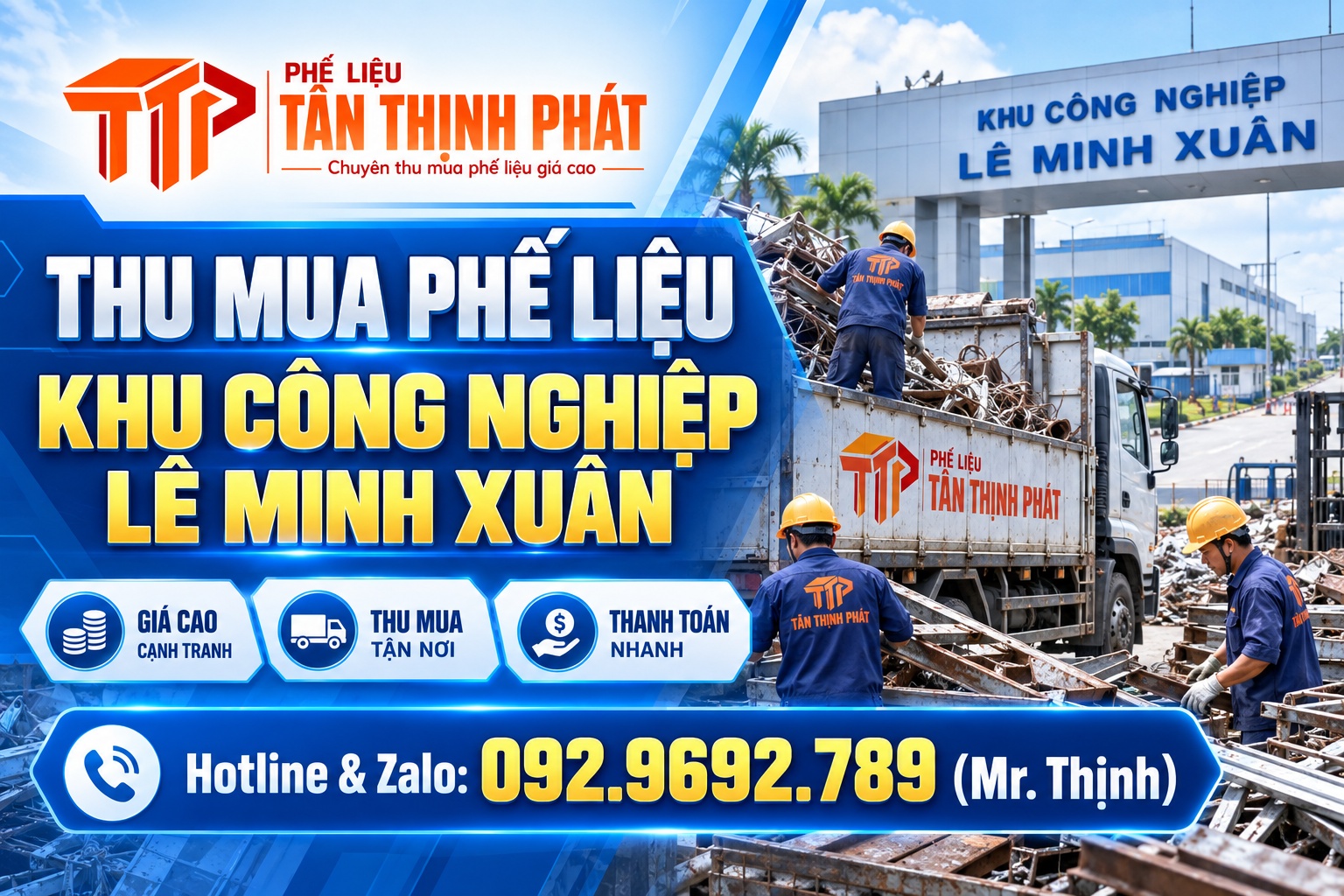 Thu Mua Phế Liệu Khu Công Nghiệp Lê Minh Xuân – Thanh Lý Tận Xưởng