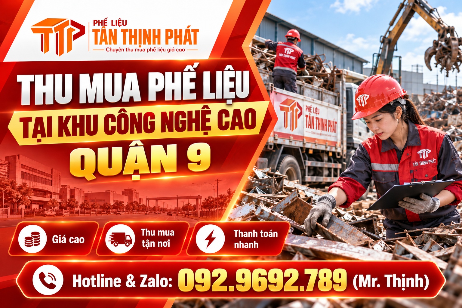 Thu Mua Phế Liệu Tại Khu Công Nghệ Cao Quận 9 – Tận Xưởng