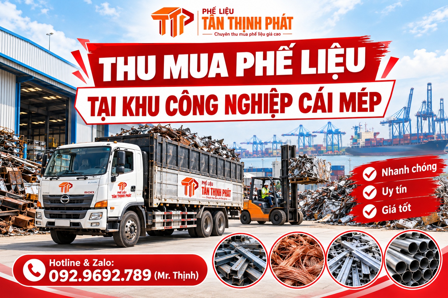 Thu Mua Phế Liệu Tại Khu Công Nghiệp Cái Mép – Tận Xưởng