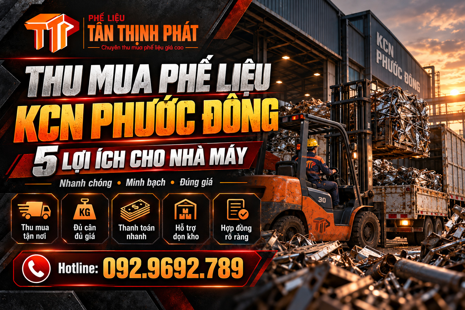 Thu Mua Phế Liệu KCN Phước Đông – 5 Lợi Ích Cho Nhà Máy
