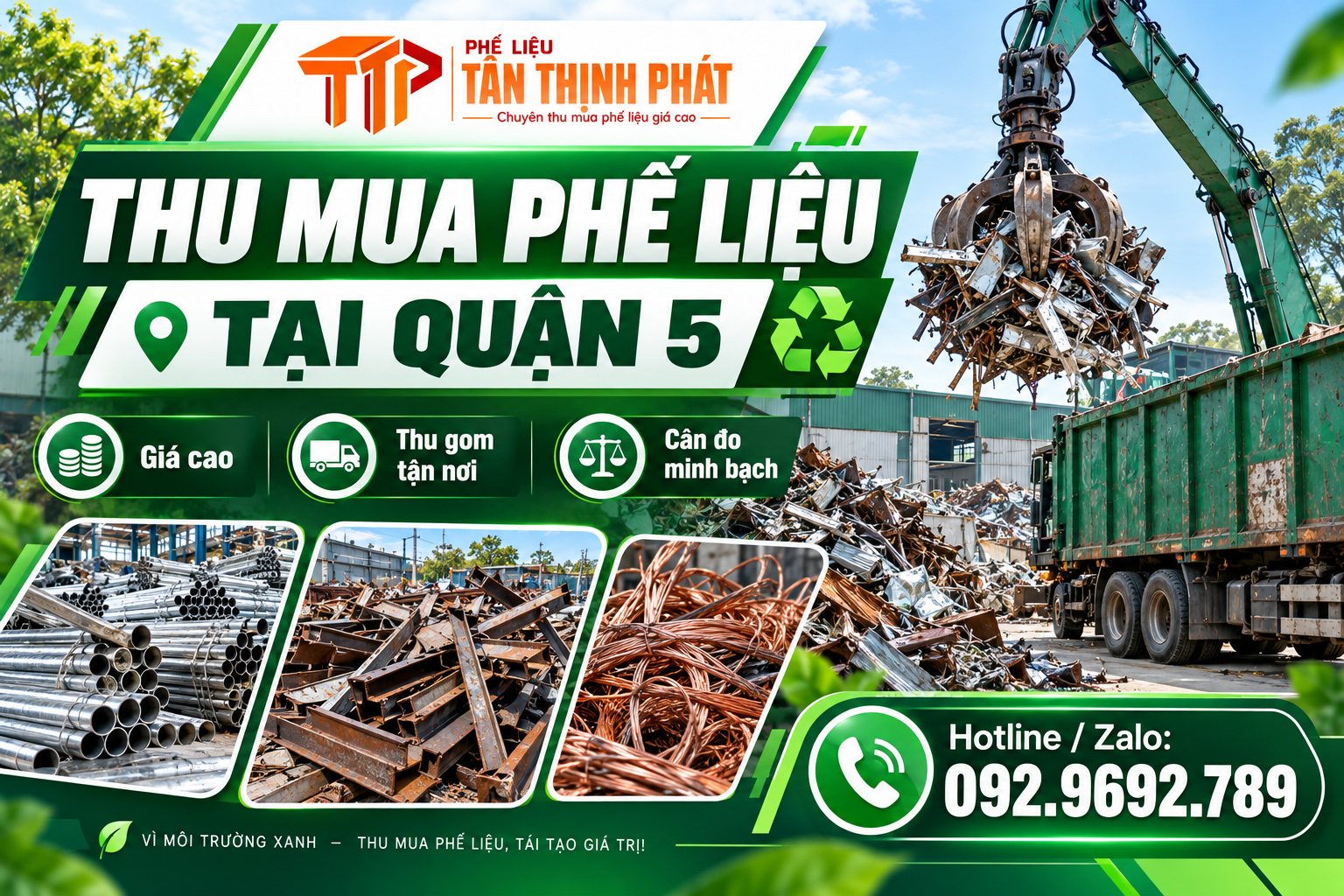 Thu Mua Phế Liệu Tại Quận 5 Giá Cao – Thu Gom Tận Nơi