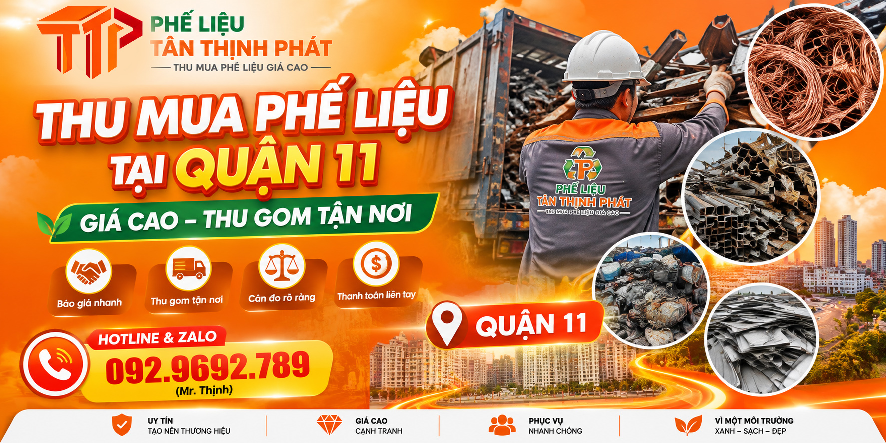 Thu Mua Phế Liệu Tại Quận 11 Giá Cao – Thu Gom Tận Nơi