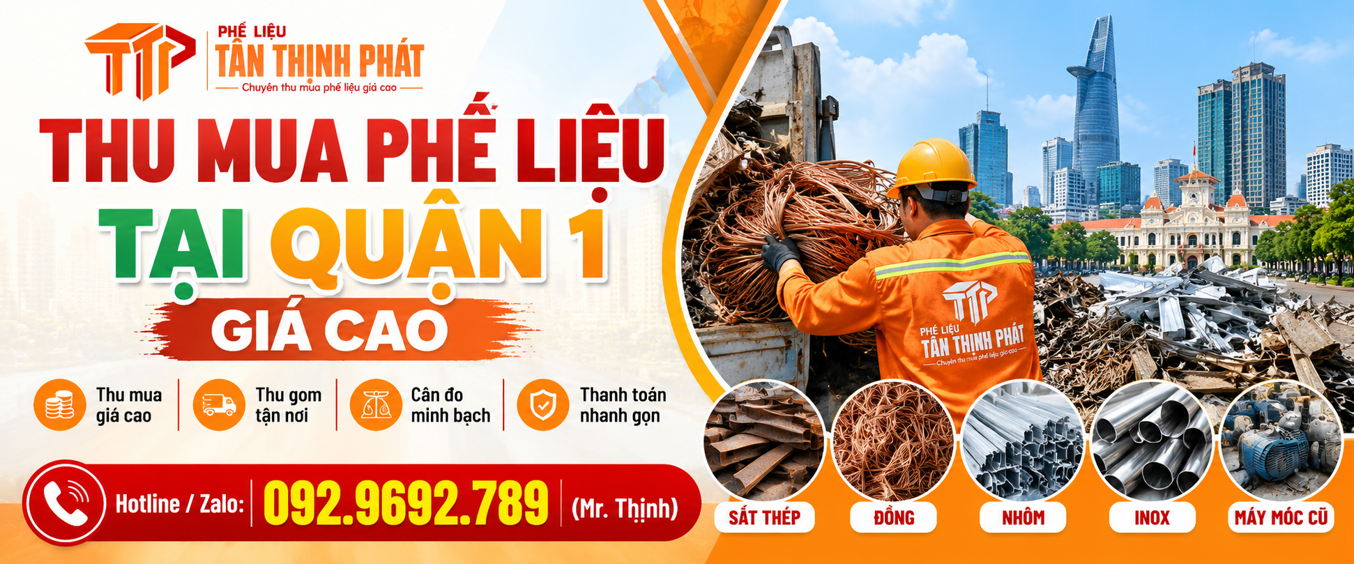 Thu Mua Phế Liệu Tại Quận 1 Giá Cao 2026 – Các Loại Thu Mua